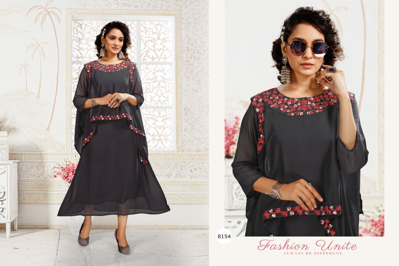Tamanna 8154 New Fancy Wear Georgette Designer Kurti Collection